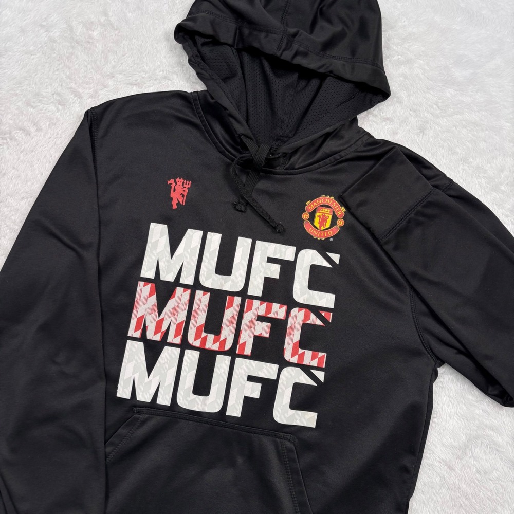 Manchester United Hoodie Mens S Black MUFC Football Soccer Official Merchandise